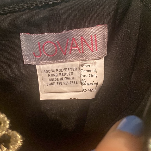 JOVANI Formal Cocktail Beaded lace strapless dress - Picture 4 of 5